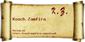 Kosch Zamfira névjegykártya